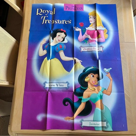 DISNEY Princess Royal Treasures Large Children's Door Poster 30x40 NEW NWOT - Picture 1 of 7